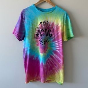 AC/DC High Voltage Tie-Dye Graphic Tee